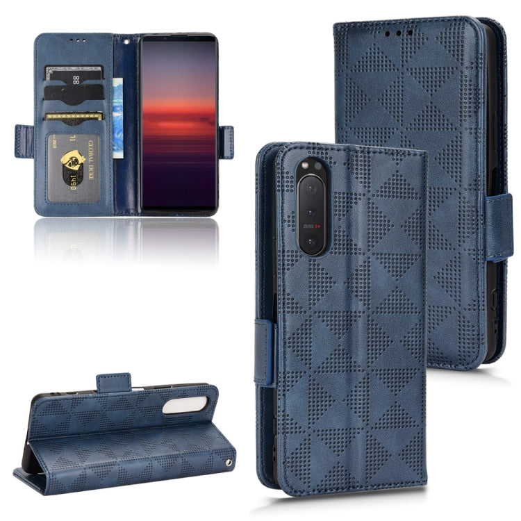 For Sony Xperia 5 II Symmetrical Triangle Leather Phone Case