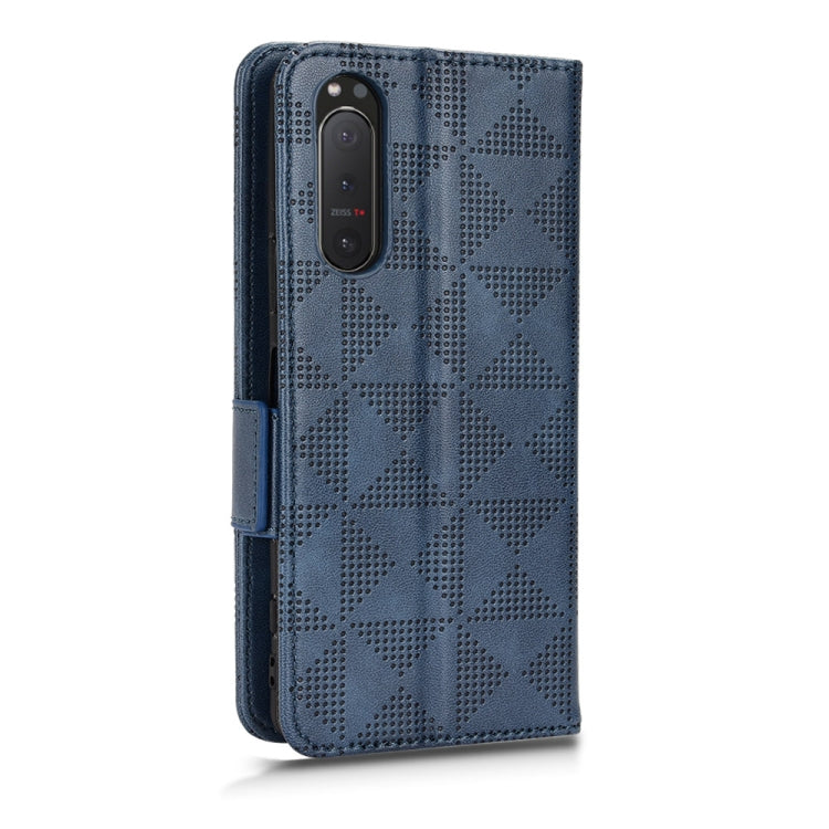 For Sony Xperia 5 II Symmetrical Triangle Leather Phone Case