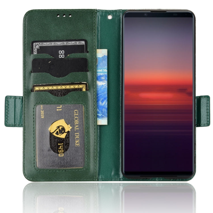 For Sony Xperia 5 II Symmetrical Triangle Leather Phone Case