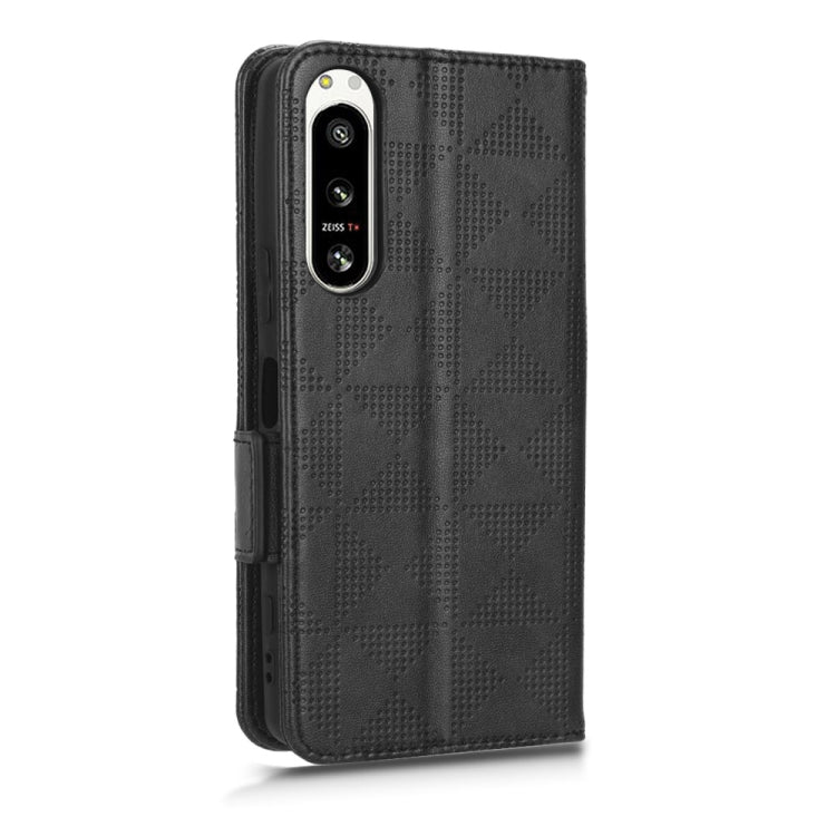 For Sony Xperia 5 IV Symmetrical Triangle Leather Phone Case