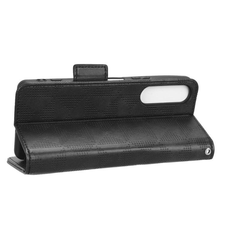 For Sony Xperia 5 IV Symmetrical Triangle Leather Phone Case