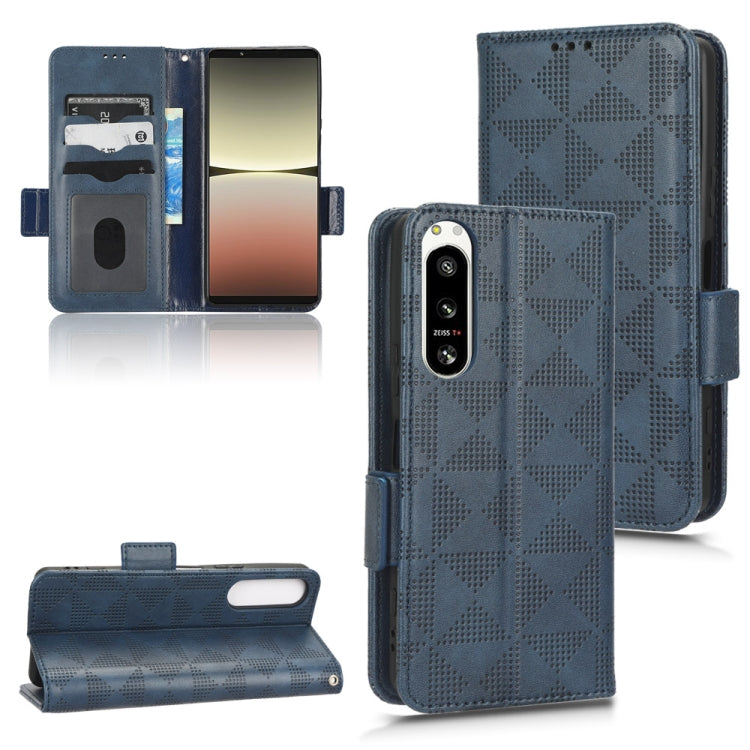 For Sony Xperia 5 IV Symmetrical Triangle Leather Phone Case