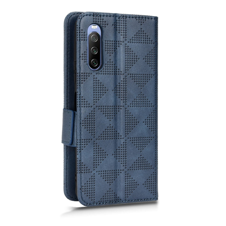 For Sony Xperia 10 III Symmetrical Triangle Leather Phone Case