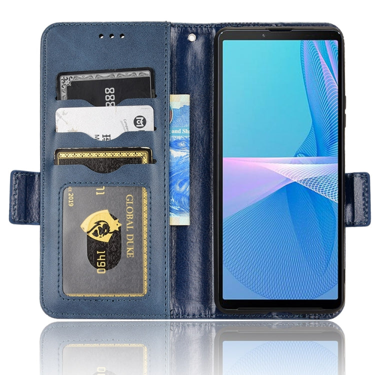 For Sony Xperia 10 III Symmetrical Triangle Leather Phone Case