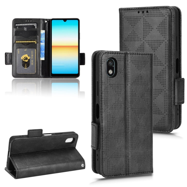 For Sony Xperia Ace III Symmetrical Triangle Leather Phone Case