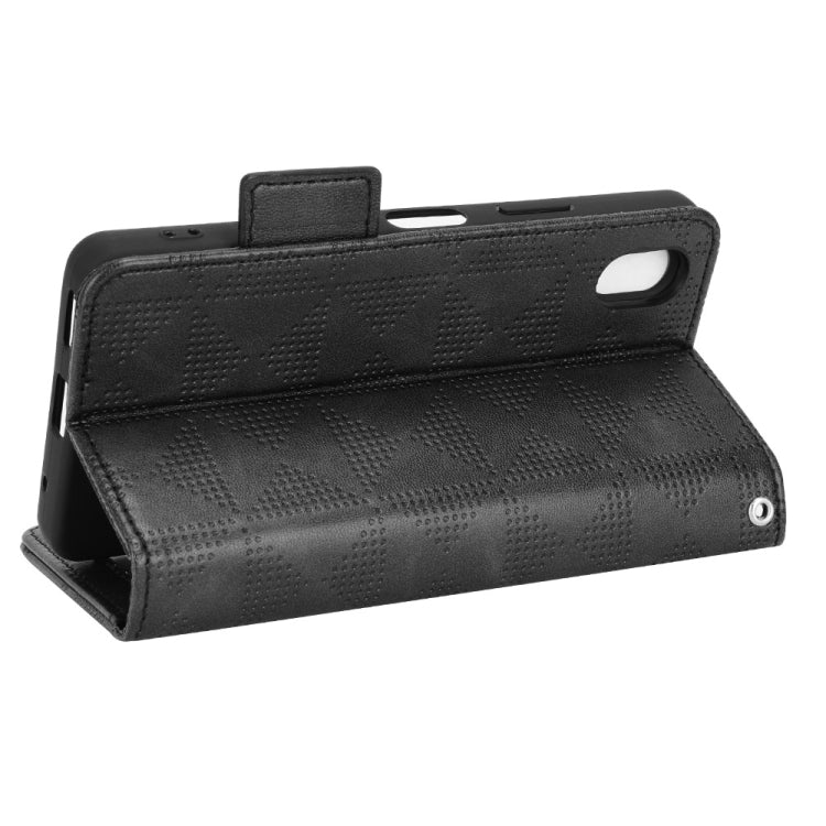 For Sony Xperia Ace III Symmetrical Triangle Leather Phone Case