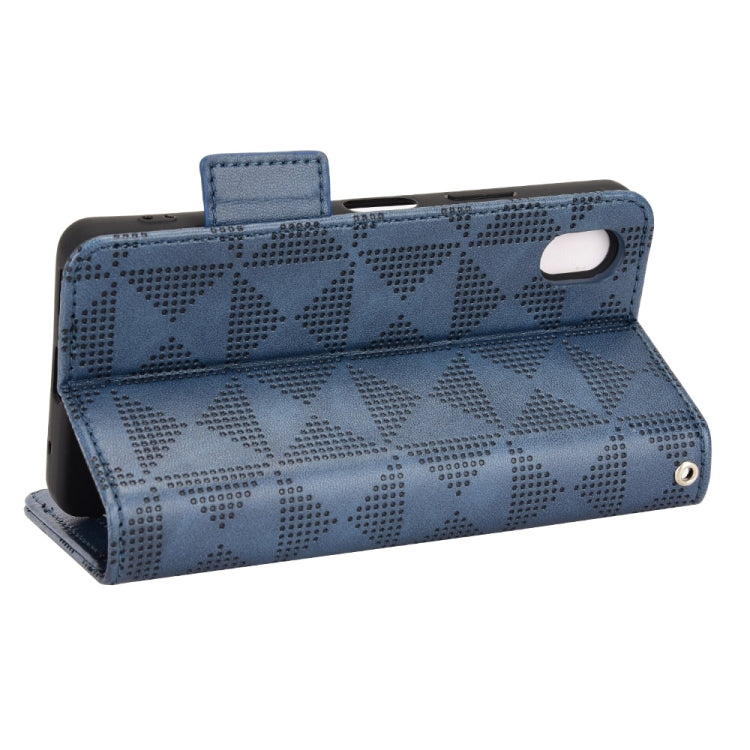 For Sony Xperia Ace III Symmetrical Triangle Leather Phone Case