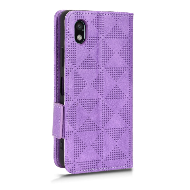 For Sony Xperia Ace III Symmetrical Triangle Leather Phone Case
