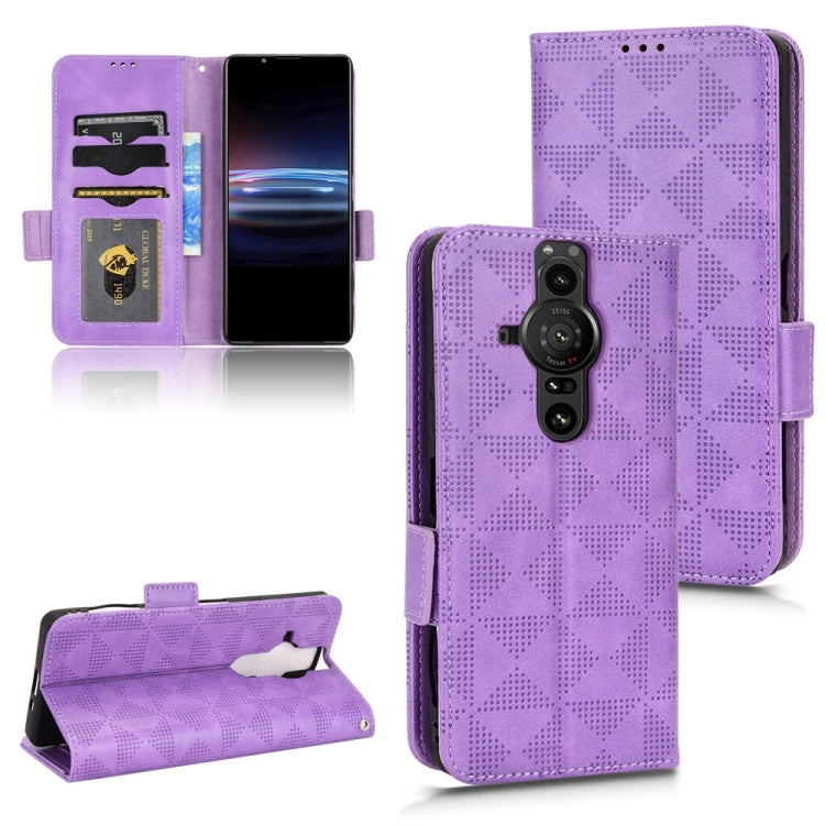 For Sony Xperia Pro-I Symmetrical Triangle Leather Phone Case