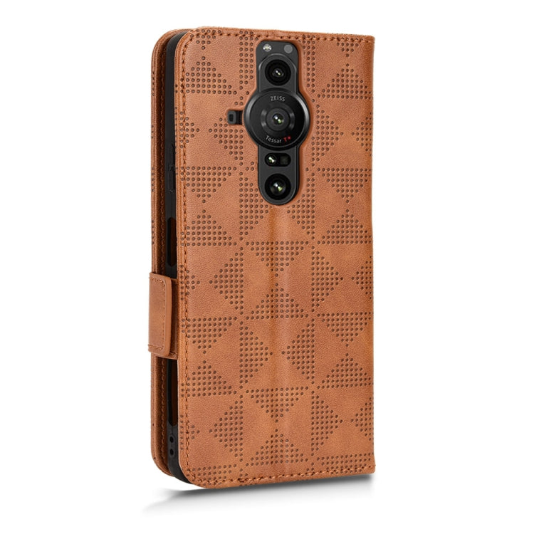 For Sony Xperia Pro-I Symmetrical Triangle Leather Phone Case