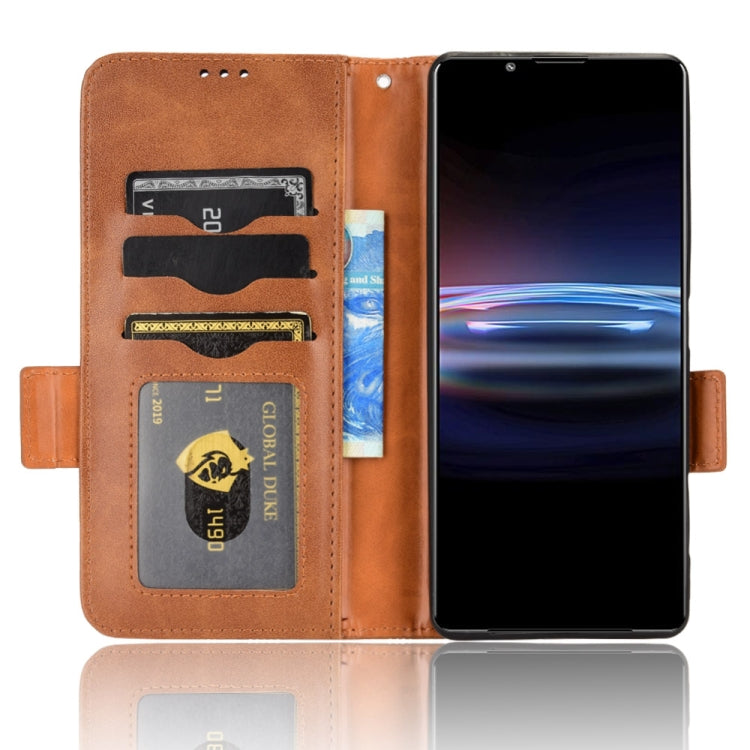 For Sony Xperia Pro-I Symmetrical Triangle Leather Phone Case