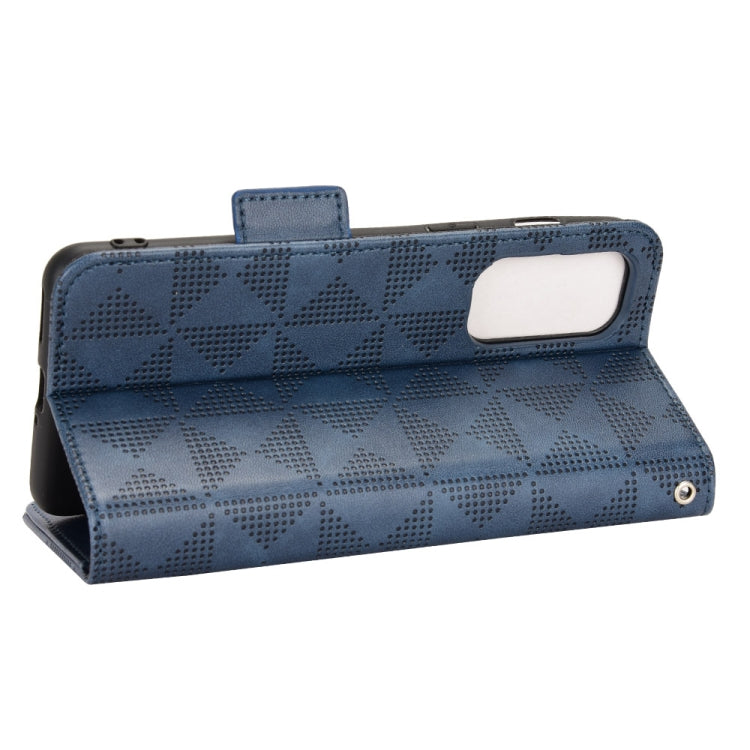 For OnePlus Nord 2 5G Symmetrical Triangle Leather Phone Case