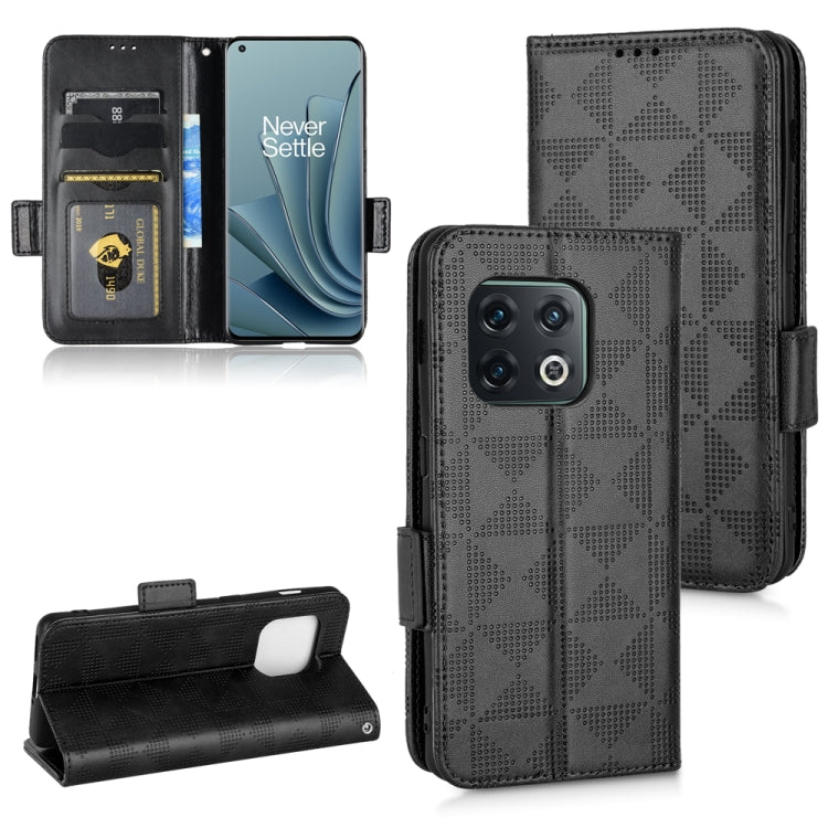 For OnePlus 10 Pro 5G Symmetrical Triangle Leather Phone Case