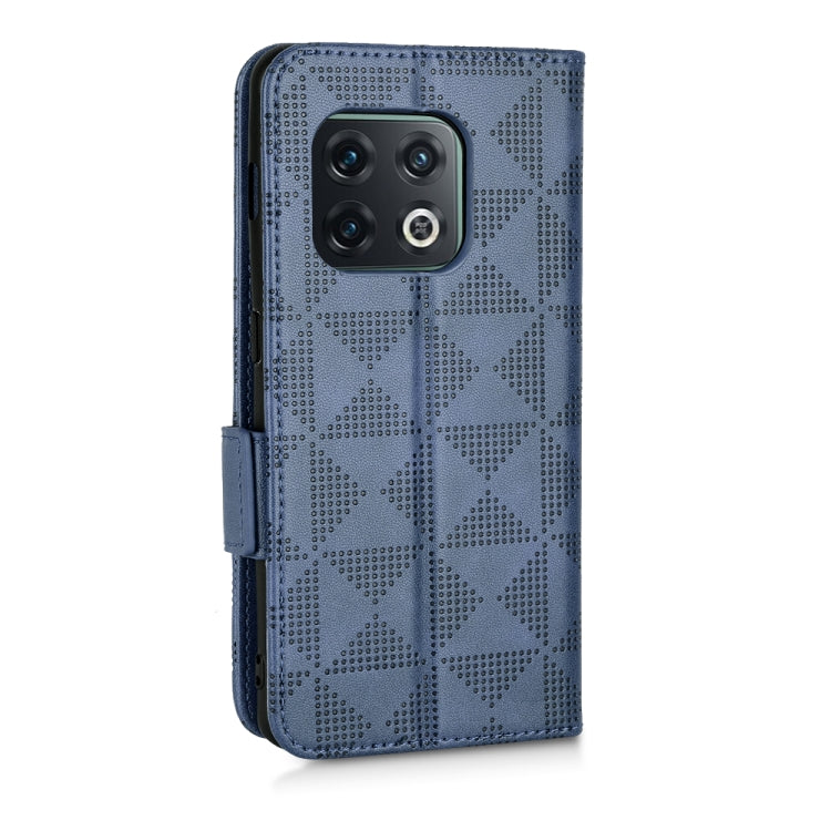 For OnePlus 10 Pro 5G Symmetrical Triangle Leather Phone Case