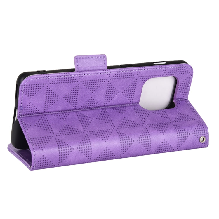 For OnePlus 10 Pro 5G Symmetrical Triangle Leather Phone Case