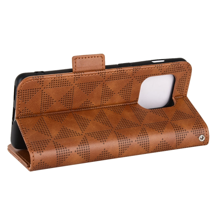 For OnePlus 10 Pro 5G Symmetrical Triangle Leather Phone Case