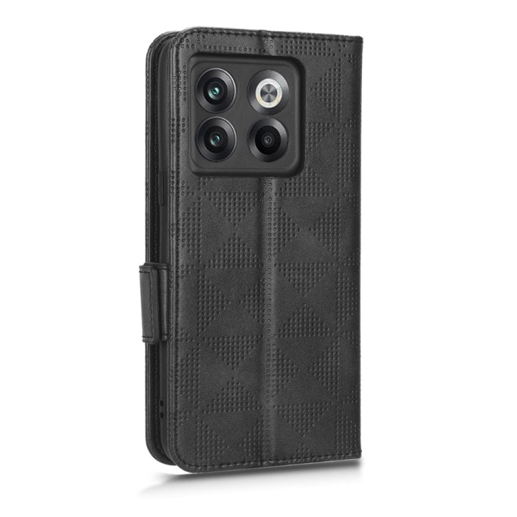 For OnePlus 10T Symmetrical Triangle Leather Phone Case