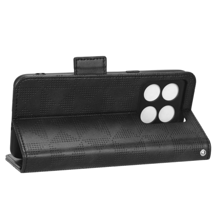 For OnePlus 10T Symmetrical Triangle Leather Phone Case