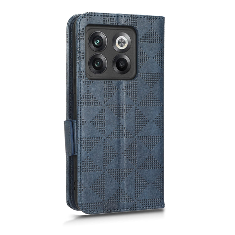 For OnePlus 10T Symmetrical Triangle Leather Phone Case