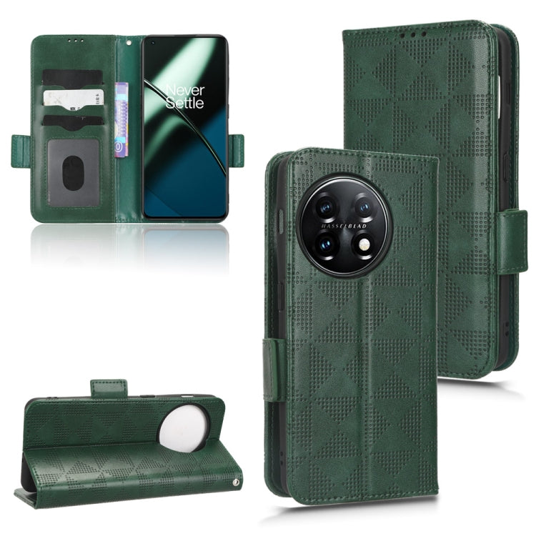 For OnePlus Ace 2 5G Symmetrical Triangle Leather Phone Case