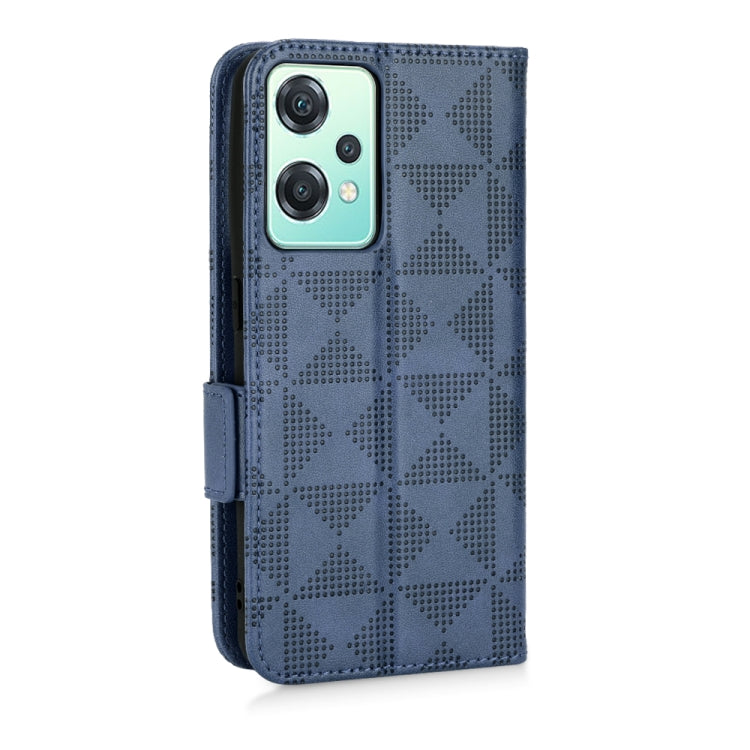For OnePlus Nord CE 5G Symmetrical Triangle Leather Phone Case