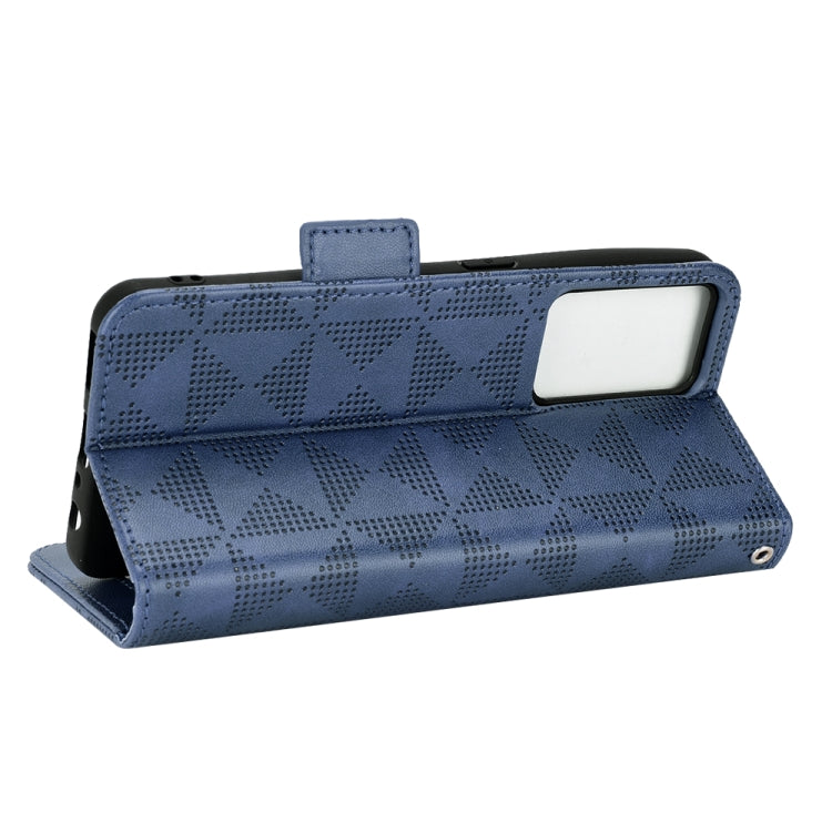 For OnePlus Nord CE 5G Symmetrical Triangle Leather Phone Case