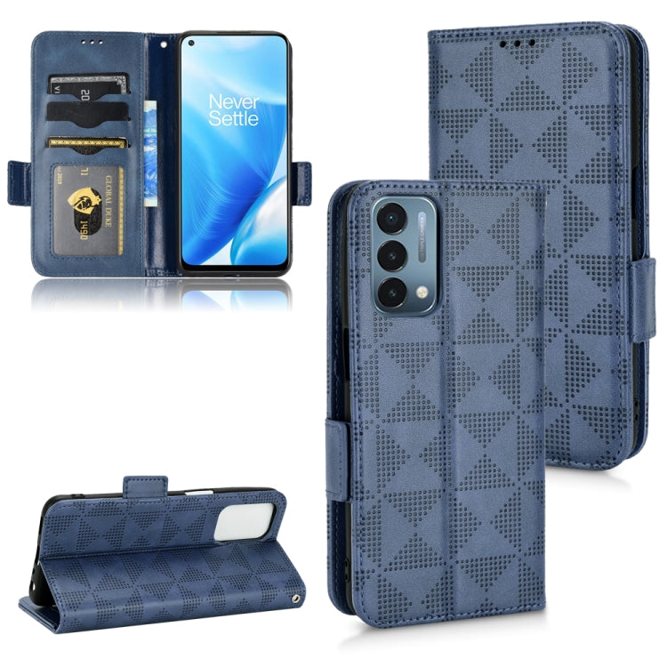 For OnePlus Nord N200 5G Symmetrical Triangle Leather Phone Case