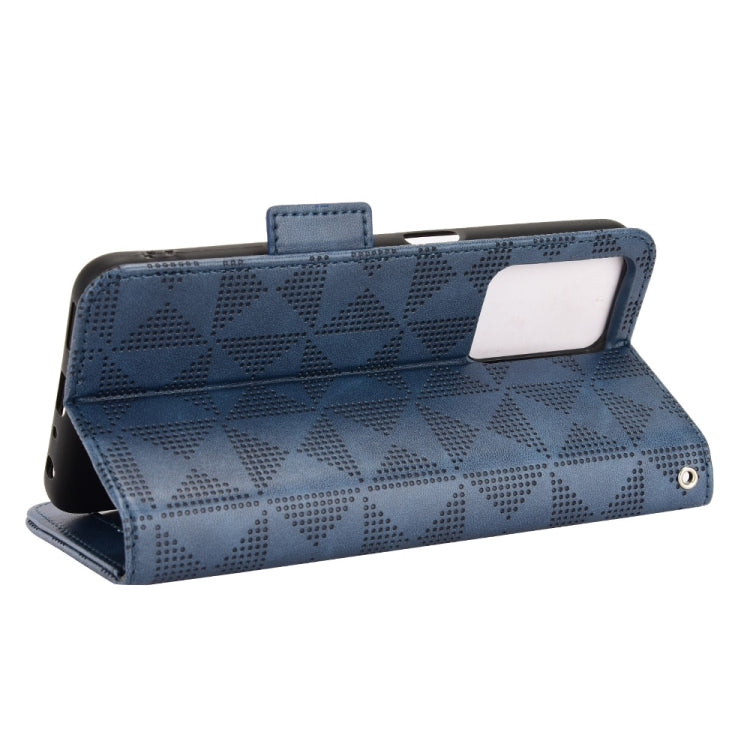 For OnePlus Nord CE Lite 5G/Realme 9 Pro Symmetrical Triangle Leather Phone Case