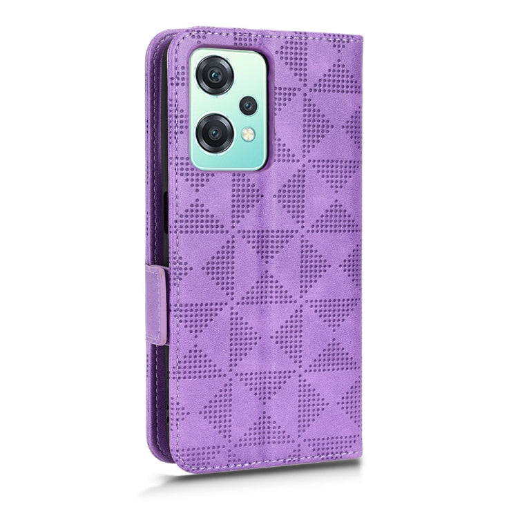 For OnePlus Nord CE Lite 5G/Realme 9 Pro Symmetrical Triangle Leather Phone Case