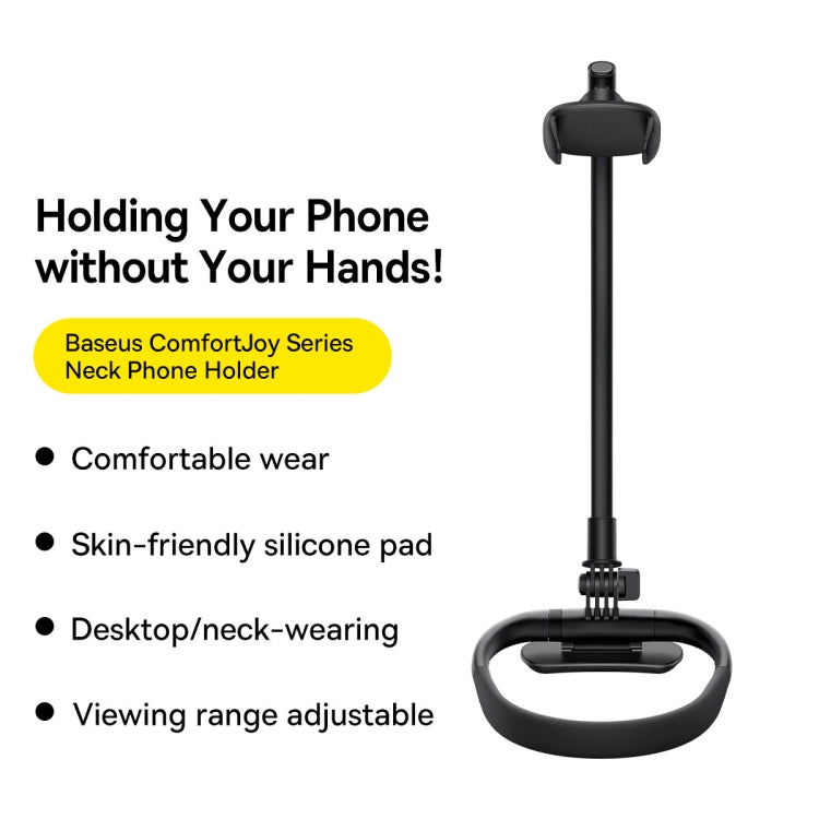 Baseus LUGB000001 ComfortJoy Series Neck Lazy Phone Holder(Black)