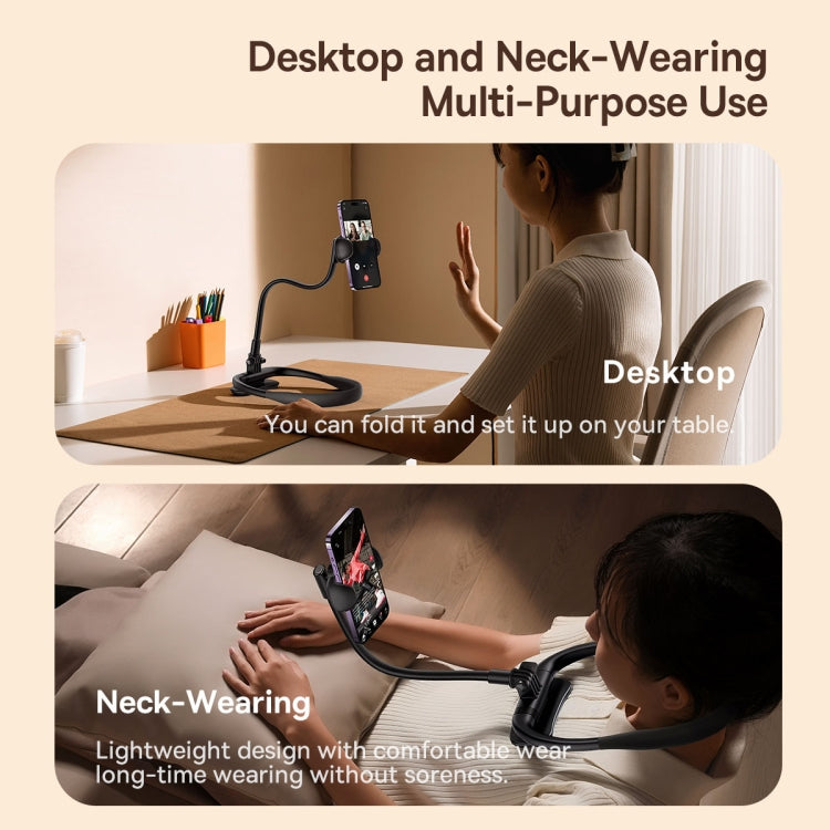 Baseus LUGB000001 ComfortJoy Series Neck Lazy Phone Holder(Black)