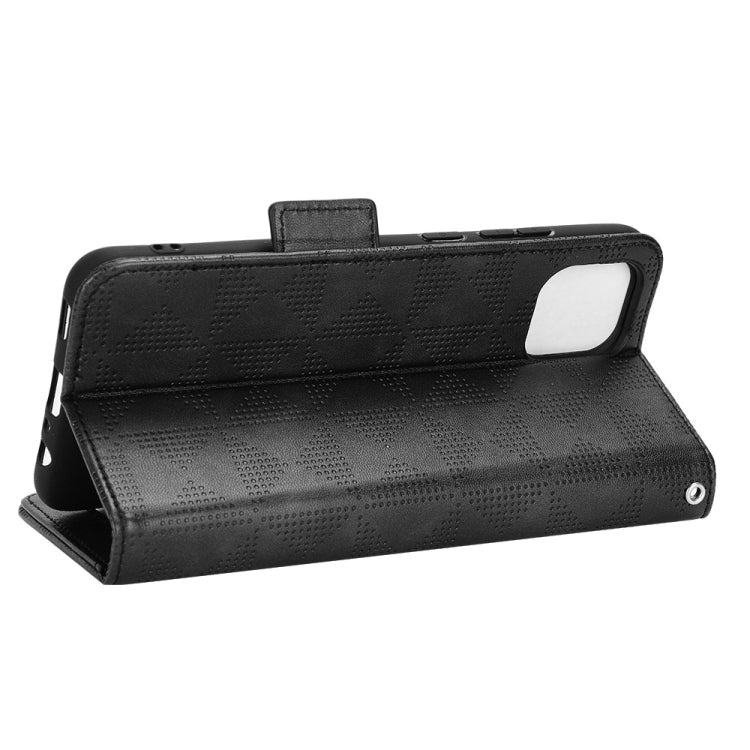 For Samsung Galaxy A03 EU Version Symmetrical Triangle Leather Phone Case
