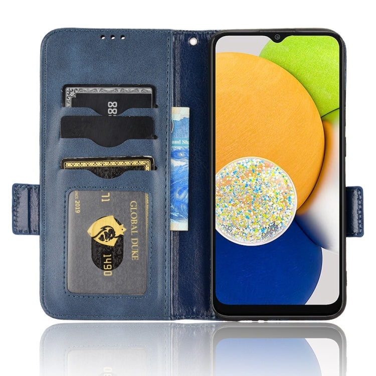 For Samsung Galaxy A03 EU Version Symmetrical Triangle Leather Phone Case