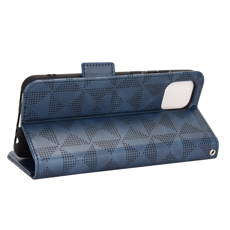 For Samsung Galaxy A03 EU Version Symmetrical Triangle Leather Phone Case