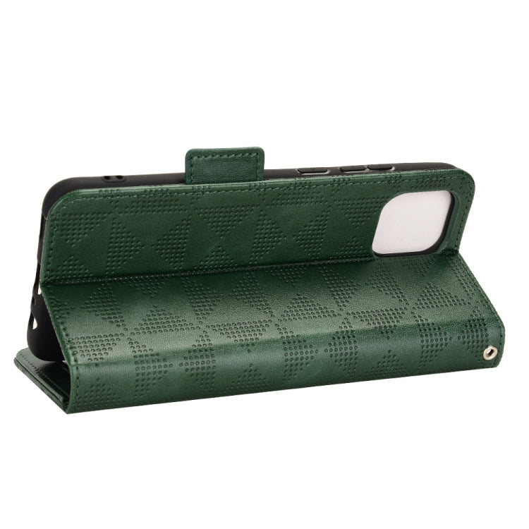 For Samsung Galaxy A03 EU Version Symmetrical Triangle Leather Phone Case