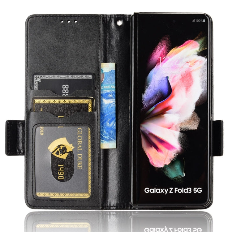 For Samsung Galaxy Z Fold4 Symmetrical Triangle Leather Phone Case
