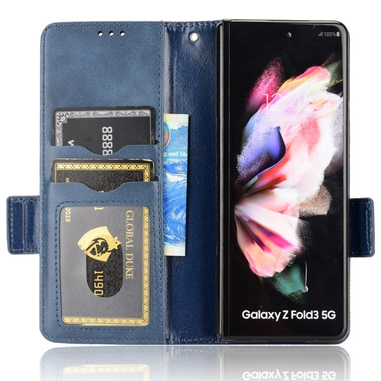 For Samsung Galaxy Z Fold4 Symmetrical Triangle Leather Phone Case
