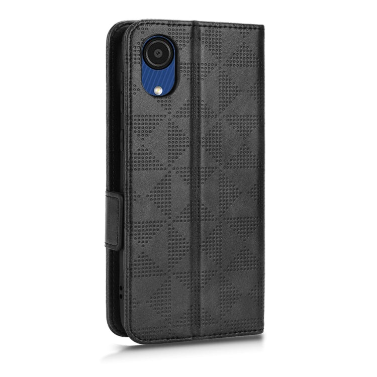 For Samsung Galaxy A03 Core Symmetrical Triangle Leather Phone Case