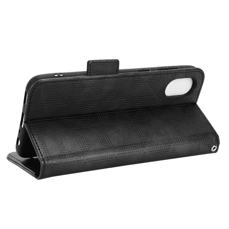 For Samsung Galaxy A03 Core Symmetrical Triangle Leather Phone Case