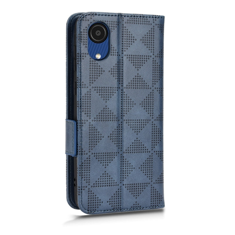 For Samsung Galaxy A03 Core Symmetrical Triangle Leather Phone Case