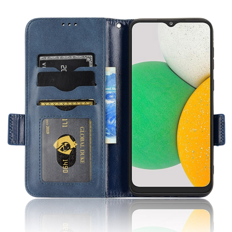 For Samsung Galaxy A03 Core Symmetrical Triangle Leather Phone Case