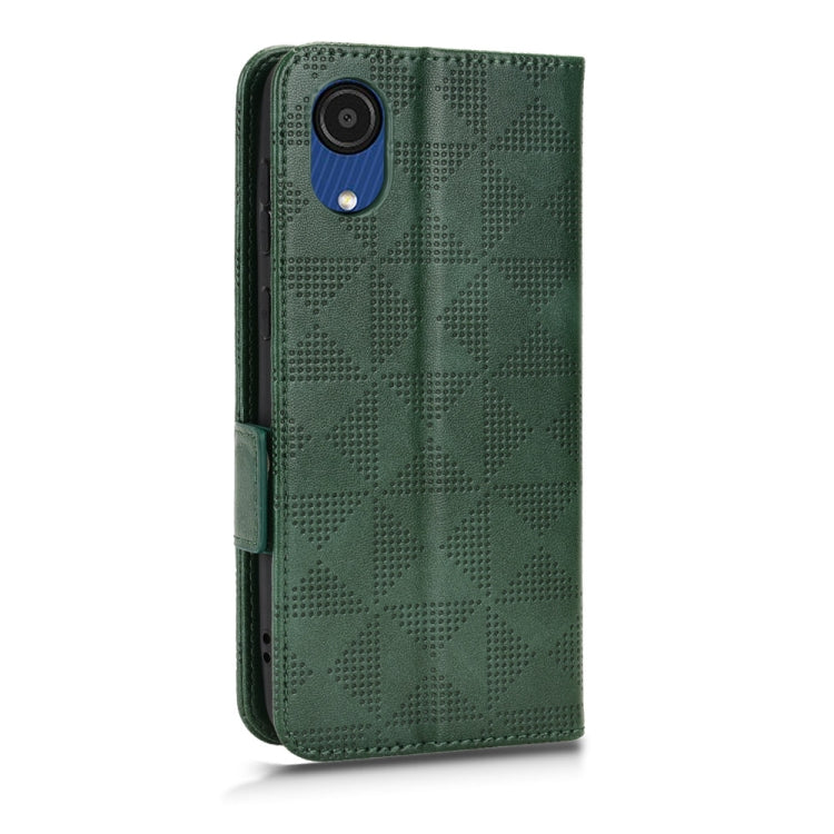 For Samsung Galaxy A03 Core Symmetrical Triangle Leather Phone Case