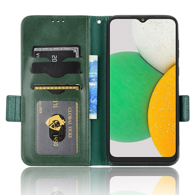 For Samsung Galaxy A03 Core Symmetrical Triangle Leather Phone Case