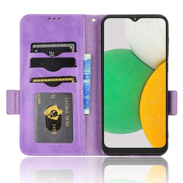 For Samsung Galaxy A03 Core Symmetrical Triangle Leather Phone Case