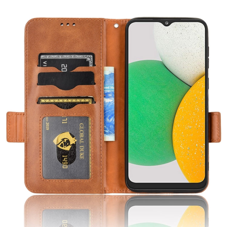 For Samsung Galaxy A03 Core Symmetrical Triangle Leather Phone Case