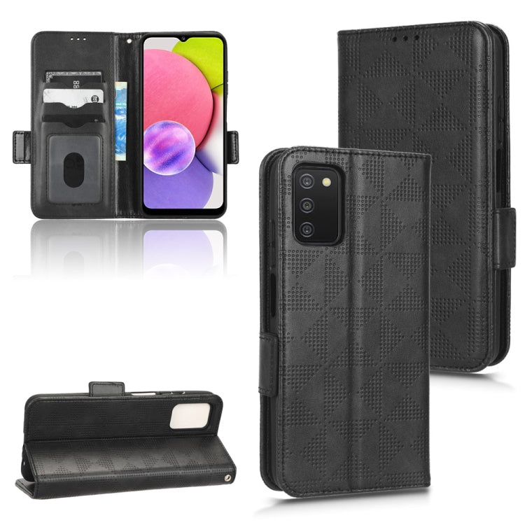 For Samsung Galaxy A03s 164.2mm Symmetrical Triangle Leather Phone Case
