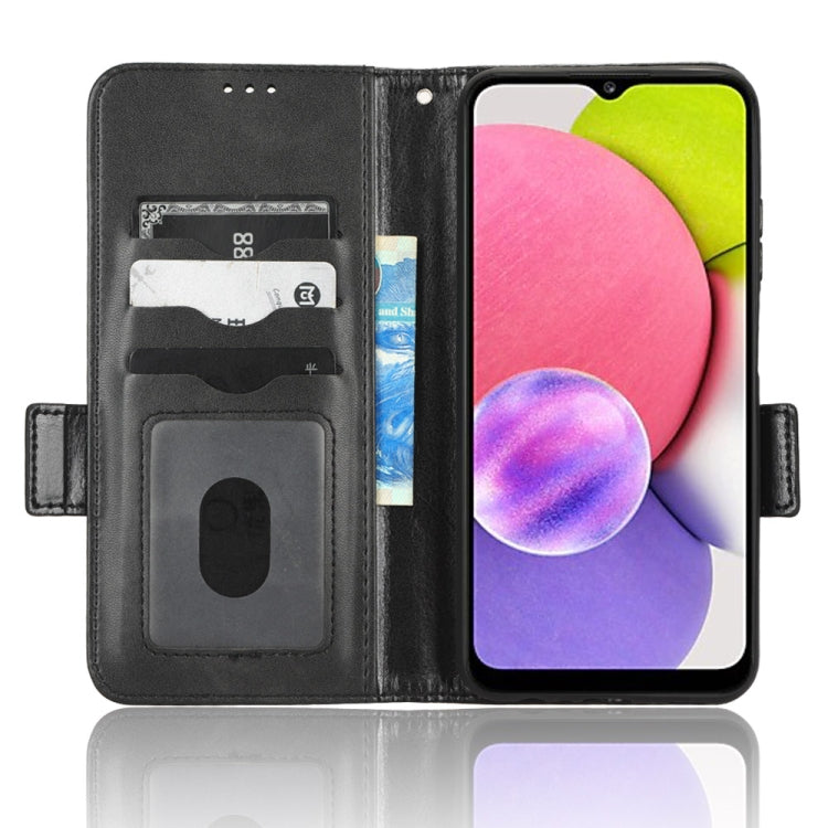 For Samsung Galaxy A03s 164.2mm Symmetrical Triangle Leather Phone Case
