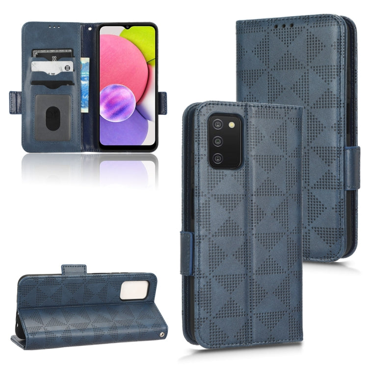 For Samsung Galaxy A03s 164.2mm Symmetrical Triangle Leather Phone Case