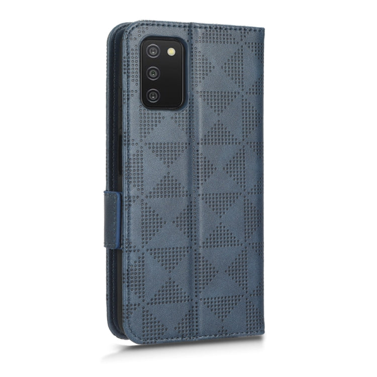 For Samsung Galaxy A03s 164.2mm Symmetrical Triangle Leather Phone Case