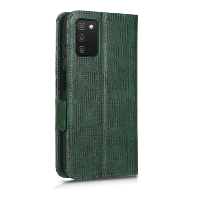 For Samsung Galaxy A03s 164.2mm Symmetrical Triangle Leather Phone Case